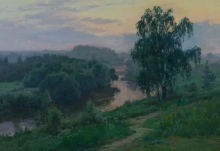 Morning On Pahra - oil, canvas