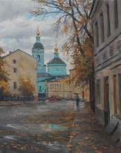 Serebryanichesky Lane - oil, canvas