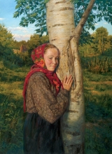 Russian Birch - oil, canvas