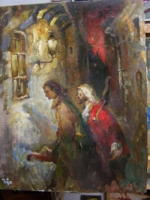 Emigrants - oil, canvas