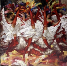 Cancan - oil, canvas