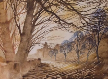 Dream 6. Strange Blue Trees... - watercolor, paper