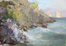 Chekhovs Bay - oil, canvas on cardboard