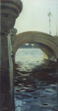 View From Neva Embankment - oil, canvas