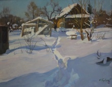 Sun And Frost - oil, canvas